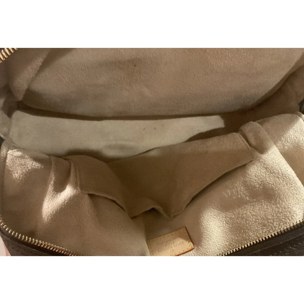 Louis Vuitton Manhattan Top Handle Bag PM Brown Canvas